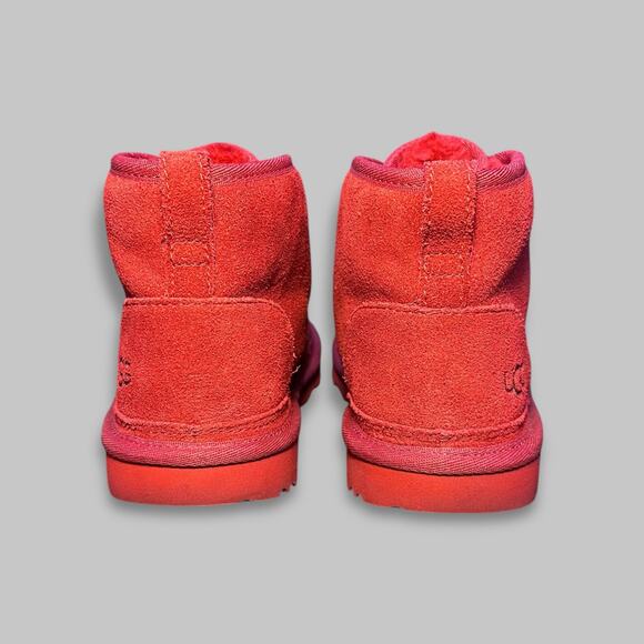 UGG Neumel Red Suede Sheepskin Lined Women’s Boots - Size 4 - Picture 4 of 6
